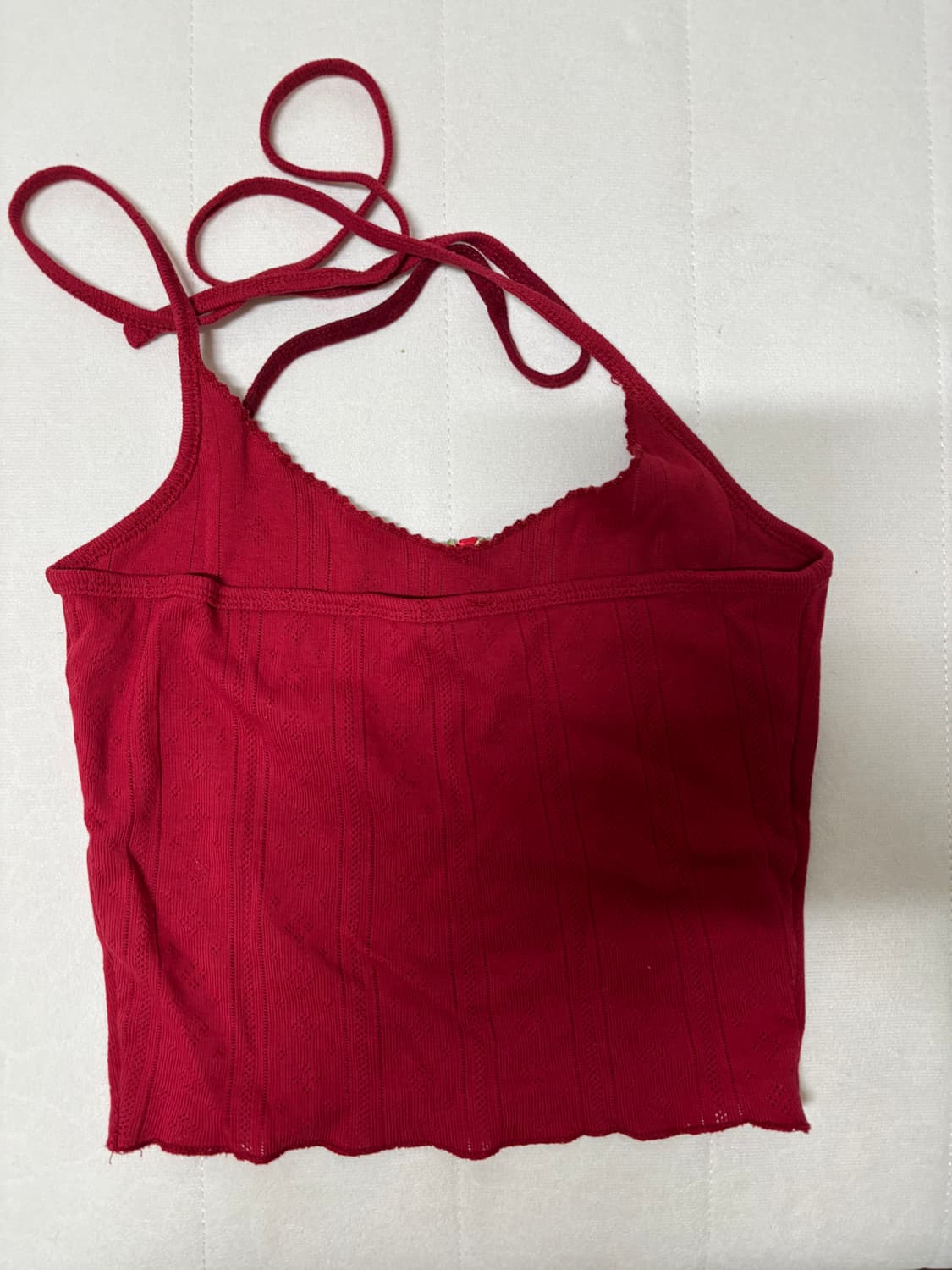 유희 EYELET SLEEVELESS RED 상품이미지5