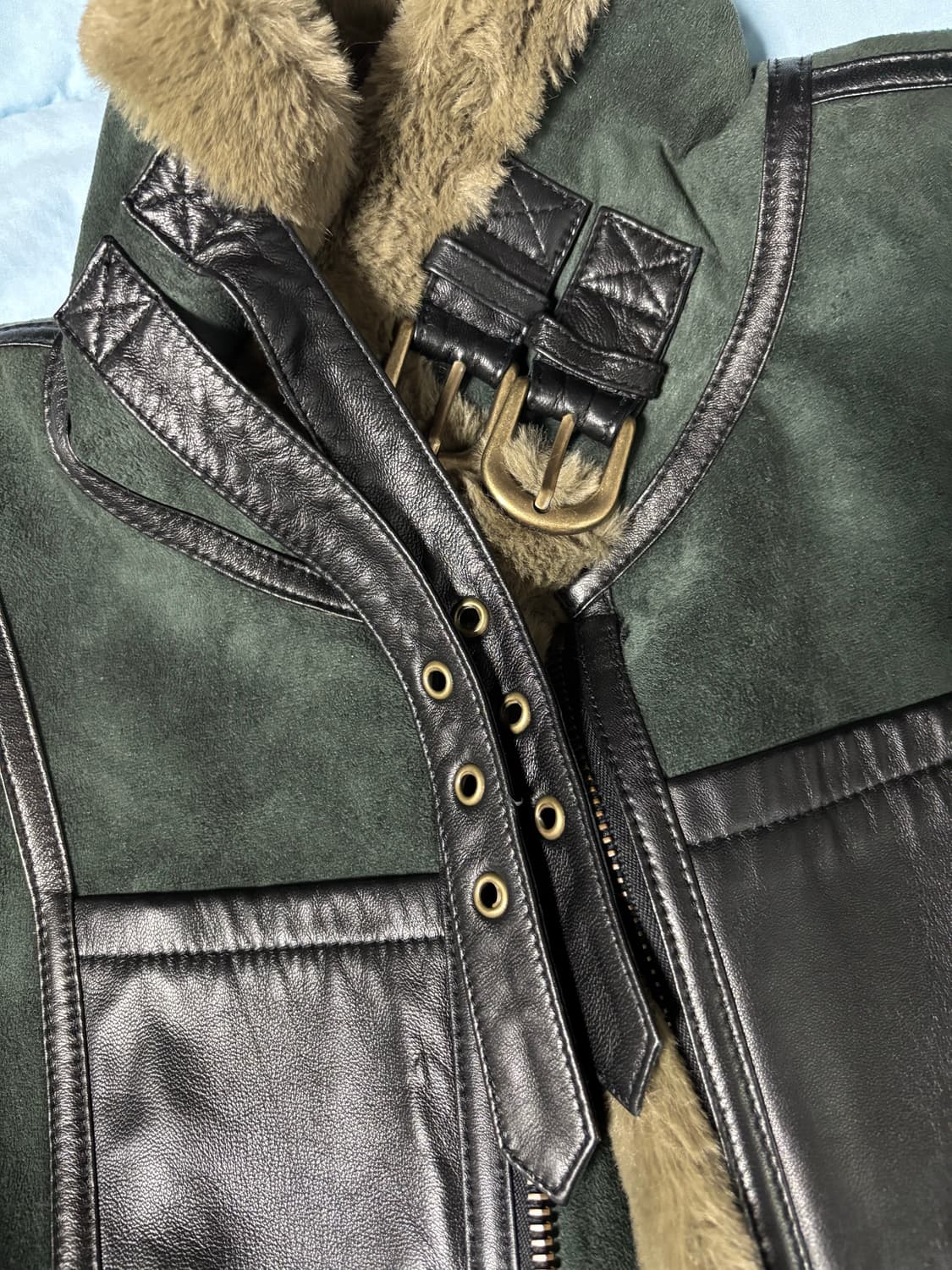 L) vdr B-3 플라이트 자켓 무스탕 무통 자켓 상품이미지4