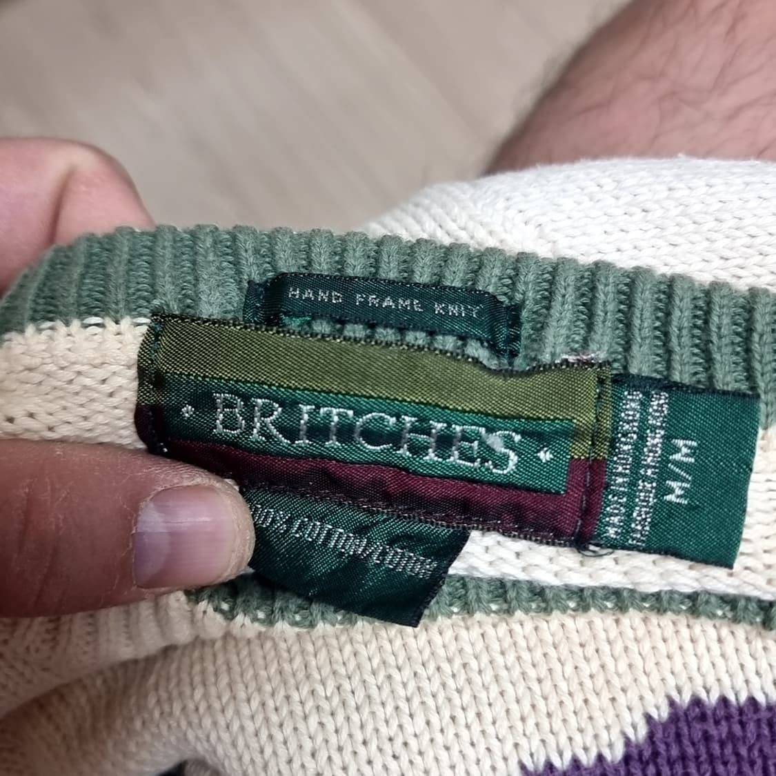 90s BRITCHES 빈티지 패턴 니트 스웨터(100-105) 상품이미지3