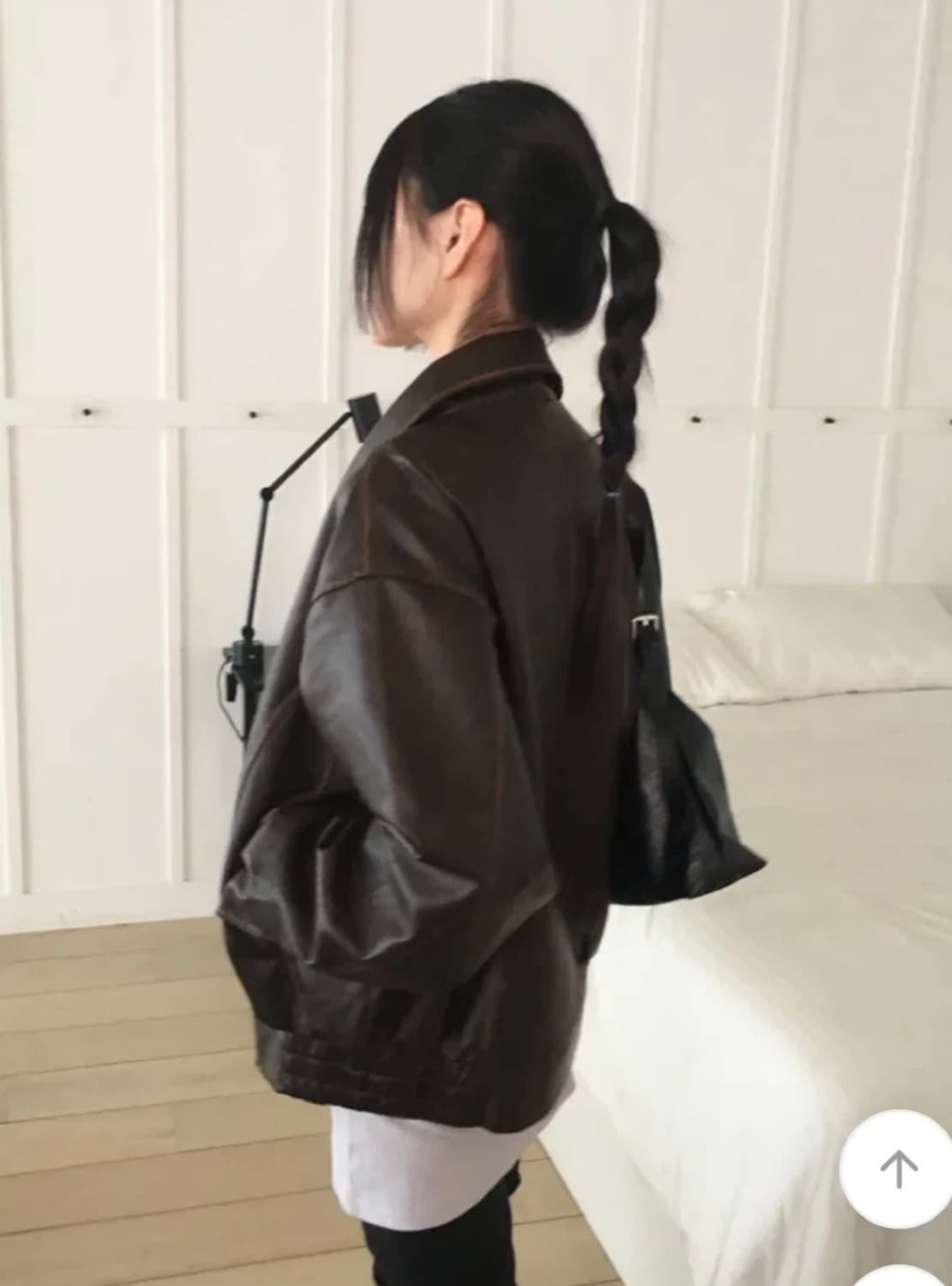 새거)빈티지 워싱 절개 레더자켓 미스치프 보헤미안서울 코이세이오 마뗑킴 상품이미지4