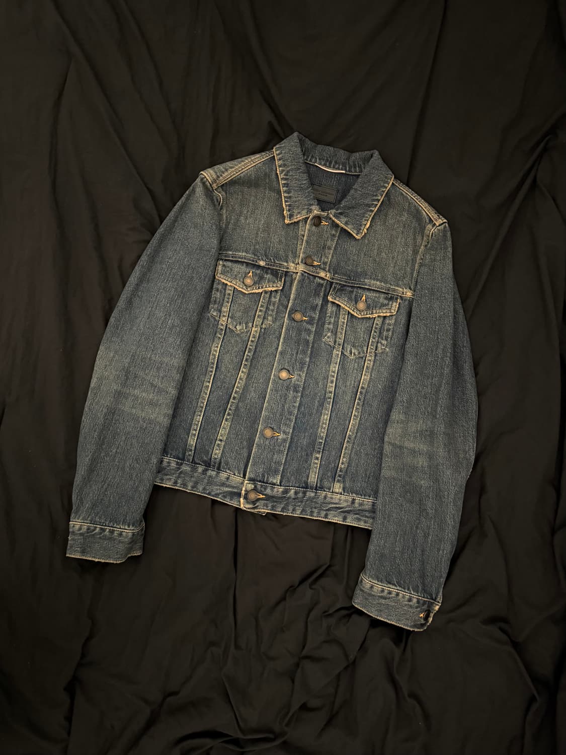 생로랑 16ss 퍼머넌트 녹워싱 데님자켓 상품이미지1