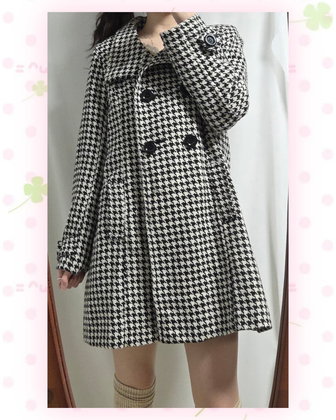 GLACIER 글라시어 하운드투스체크 코트 상품이미지1