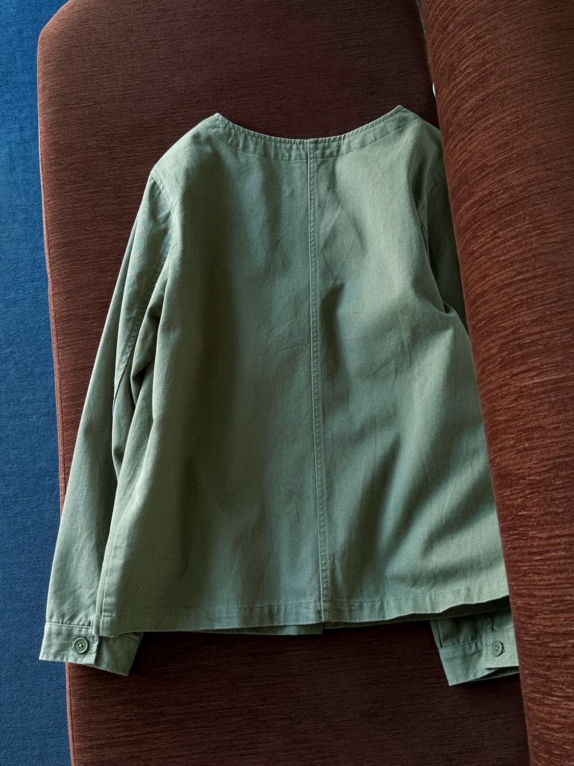 Cotton mil design nocollar shirt jacket  상품이미지4