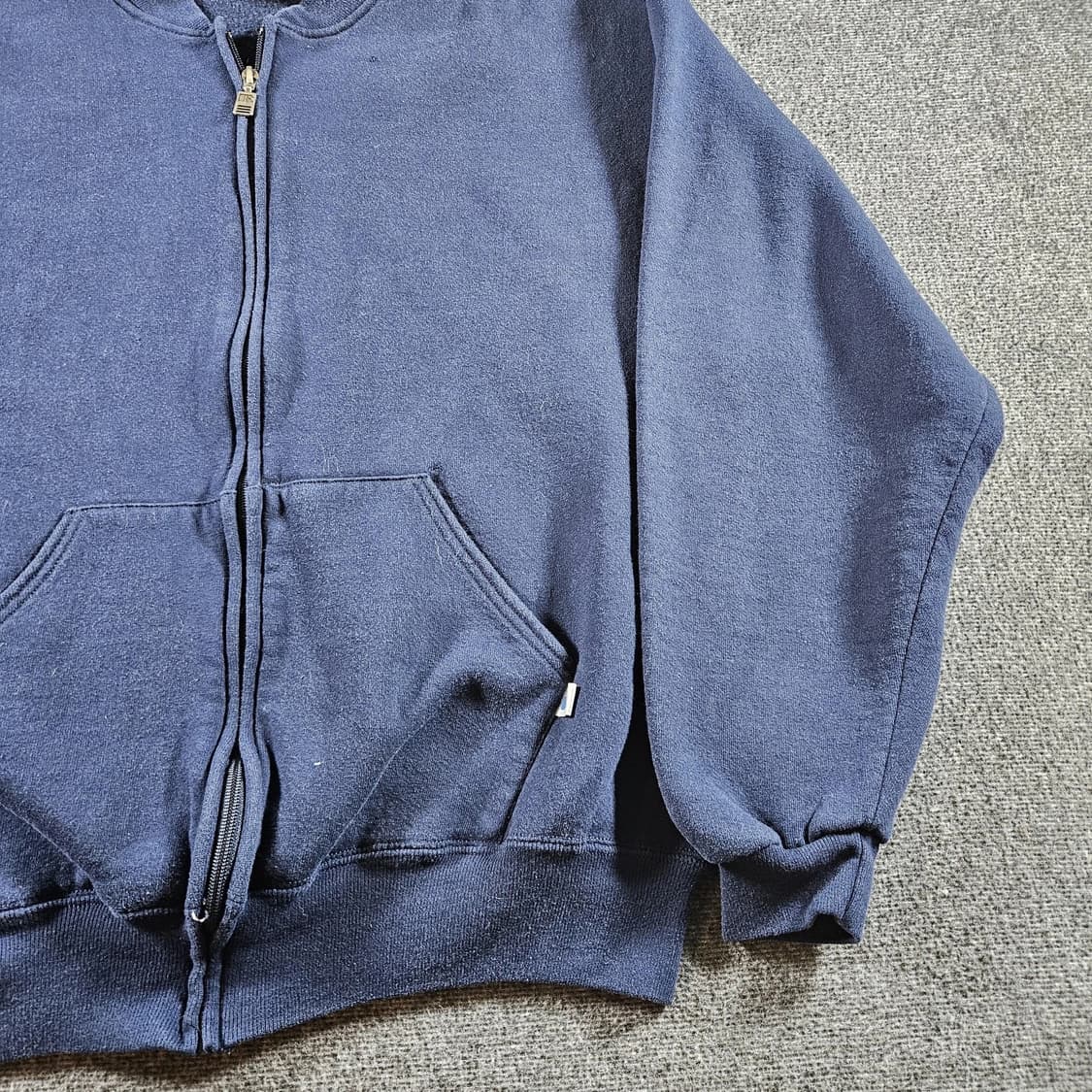 90s 러셀 애슬레틱 네이비 블루 풀 집업 스웻셔츠 상품이미지4