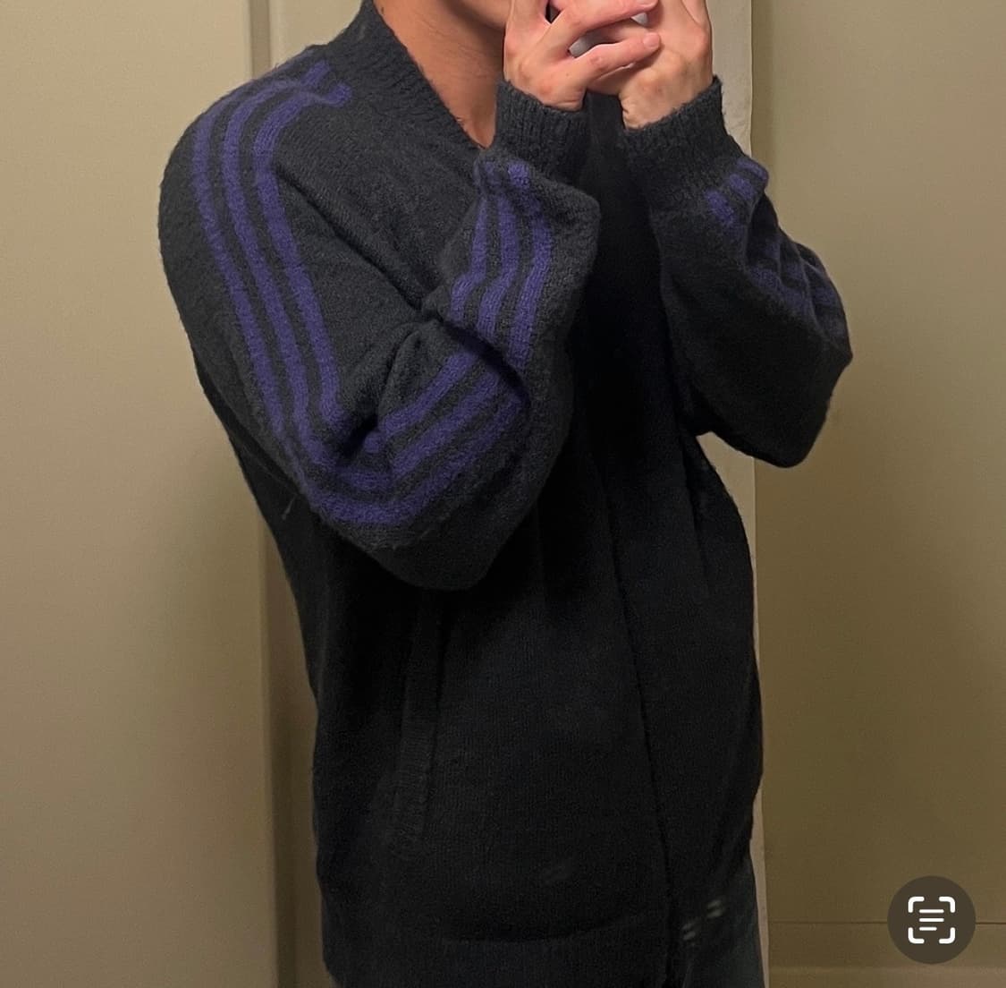 [새상품] L) 아디다스 니트 슈퍼스타 트랙탑 다크그레이 상품이미지2