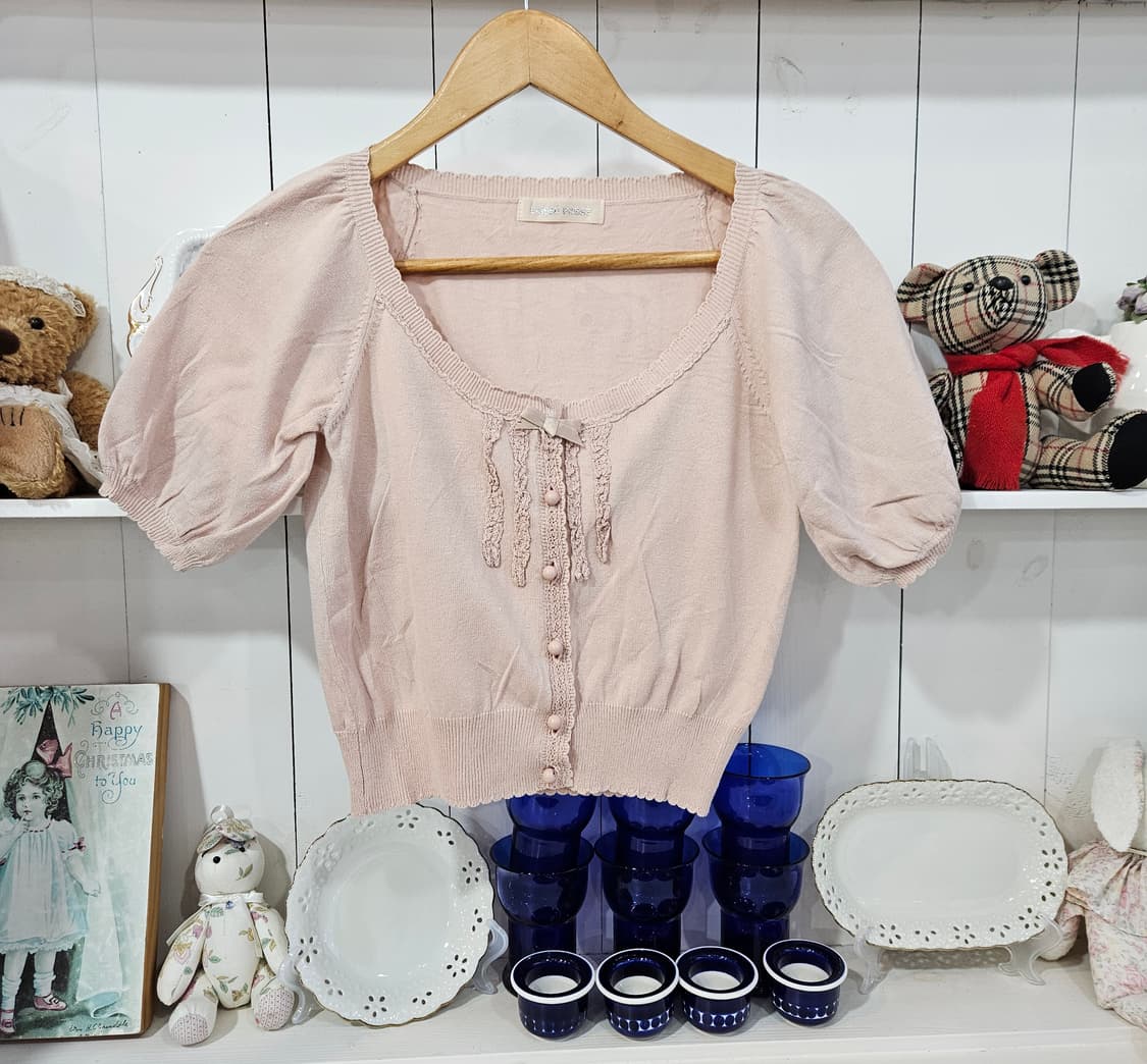 퍼프 니트 가디건 상품이미지1