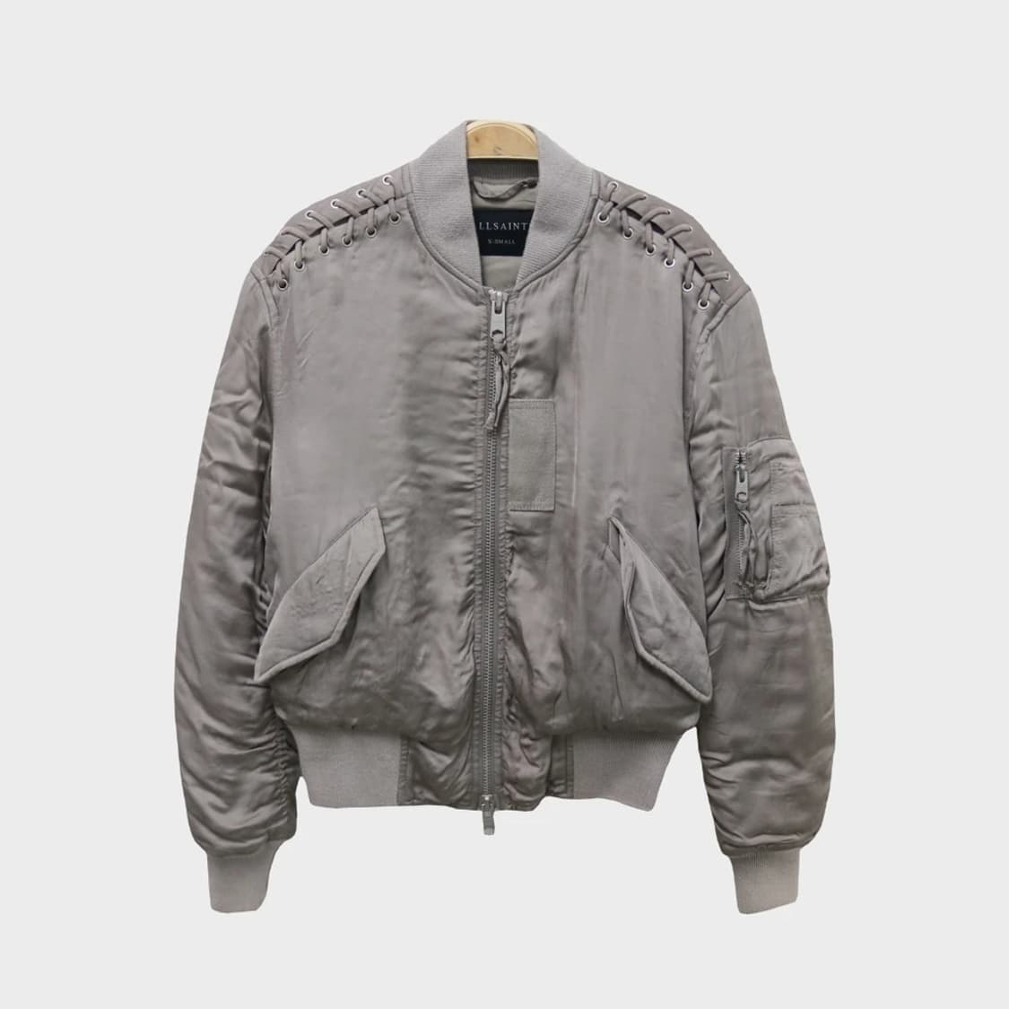 올세인츠 그레이 새틴 발레코어 항공점퍼 60430 상품이미지1