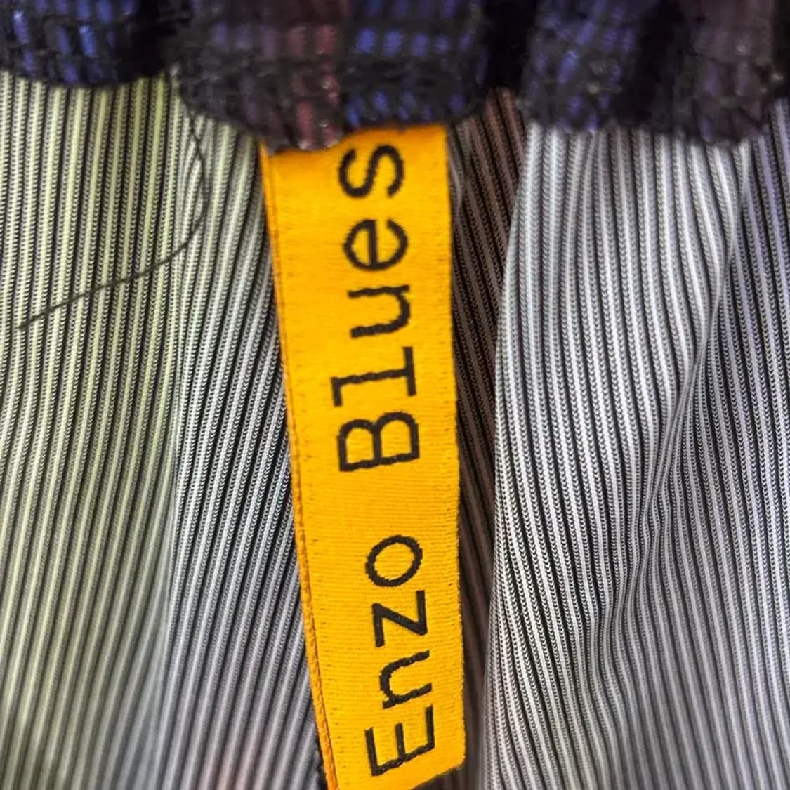 Enzo Blues 스트라이프 와이드 팬츠 L 상품이미지4