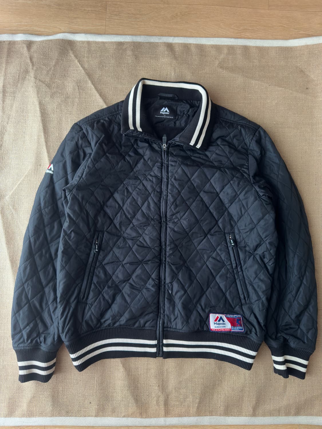 Majestic 블랙 퀼팅 점퍼 L(100) 상품이미지1