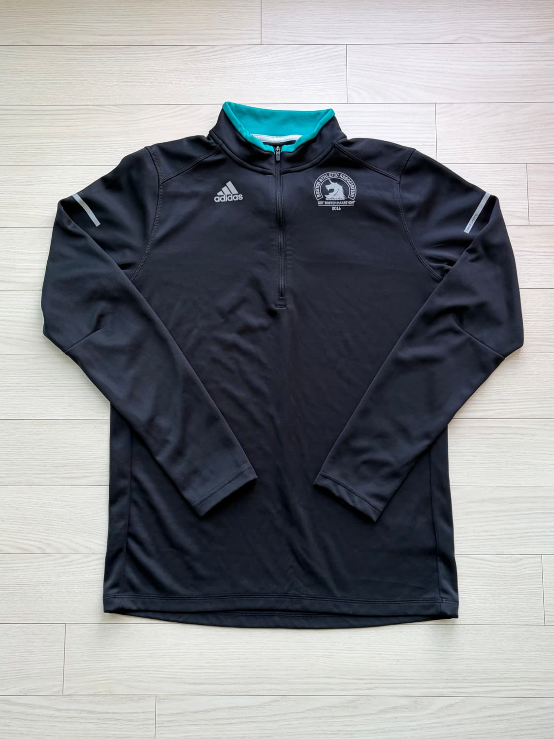 2016 보스톤 마라톤 오피셜 굿즈 아디다스 러닝 하프집업 M (100) 상품이미지1
