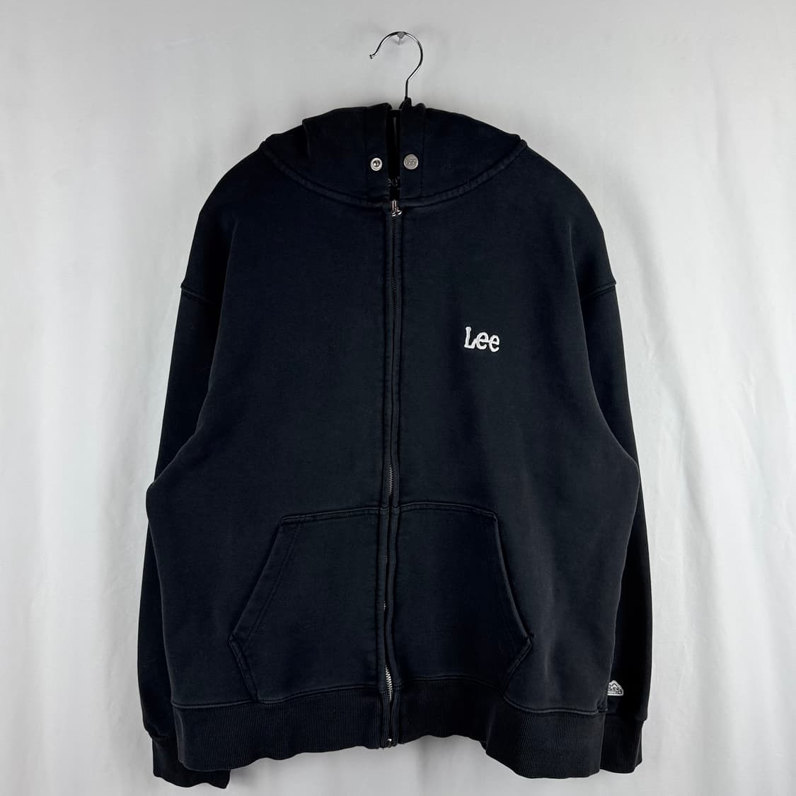 (L) LEE 자수로고 후드집업 블랙 상품이미지2