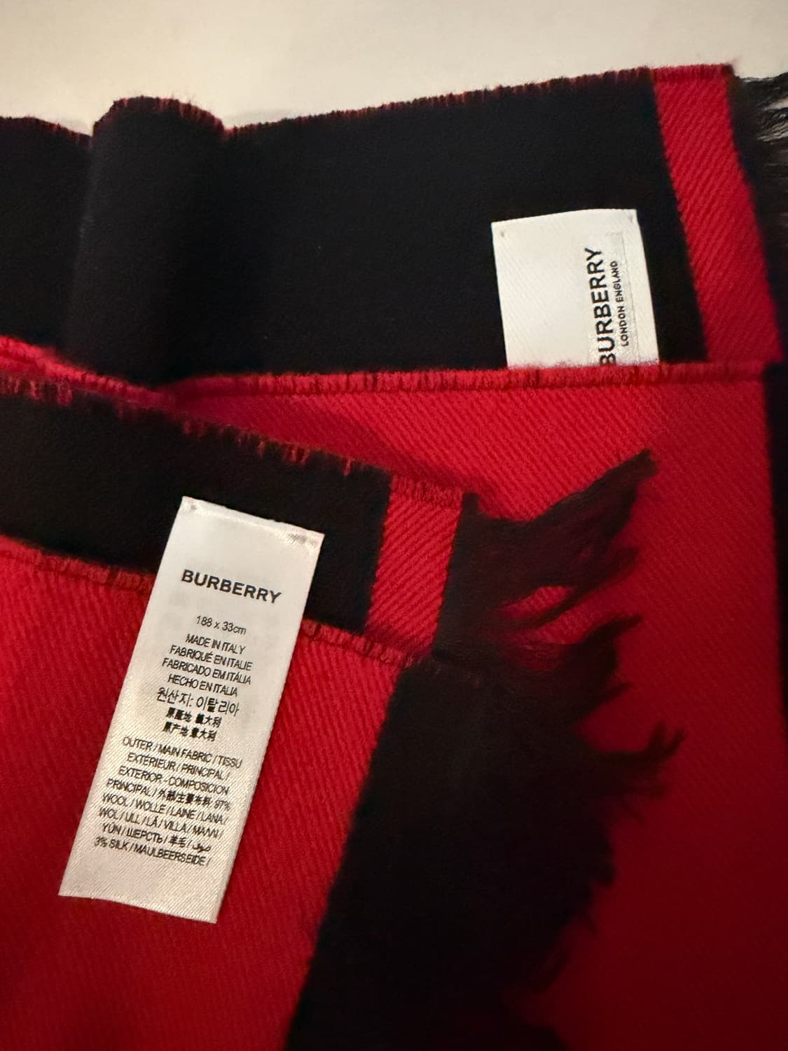 버버리 로고 울 머플러 상품이미지3