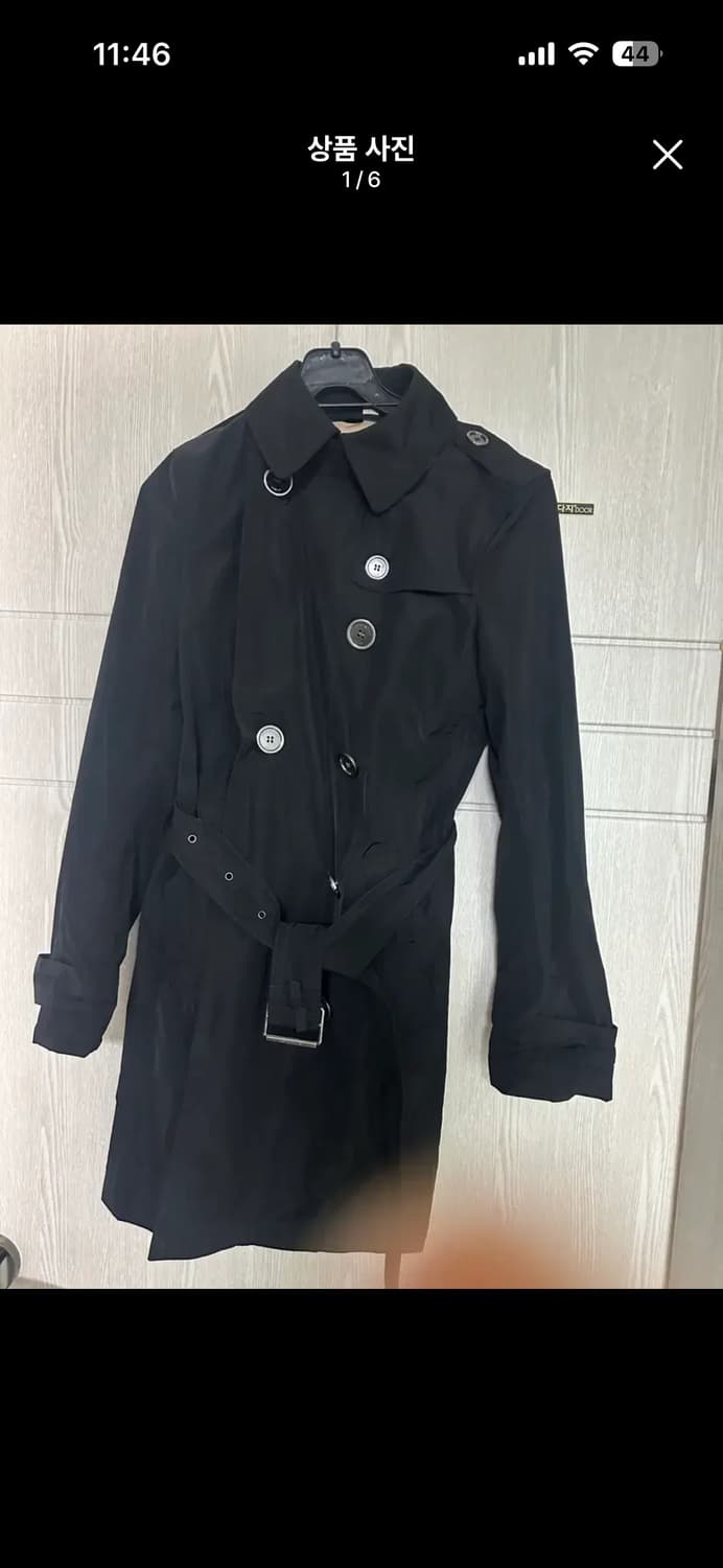 버버리 블랙 트렌치 코트 상품이미지1