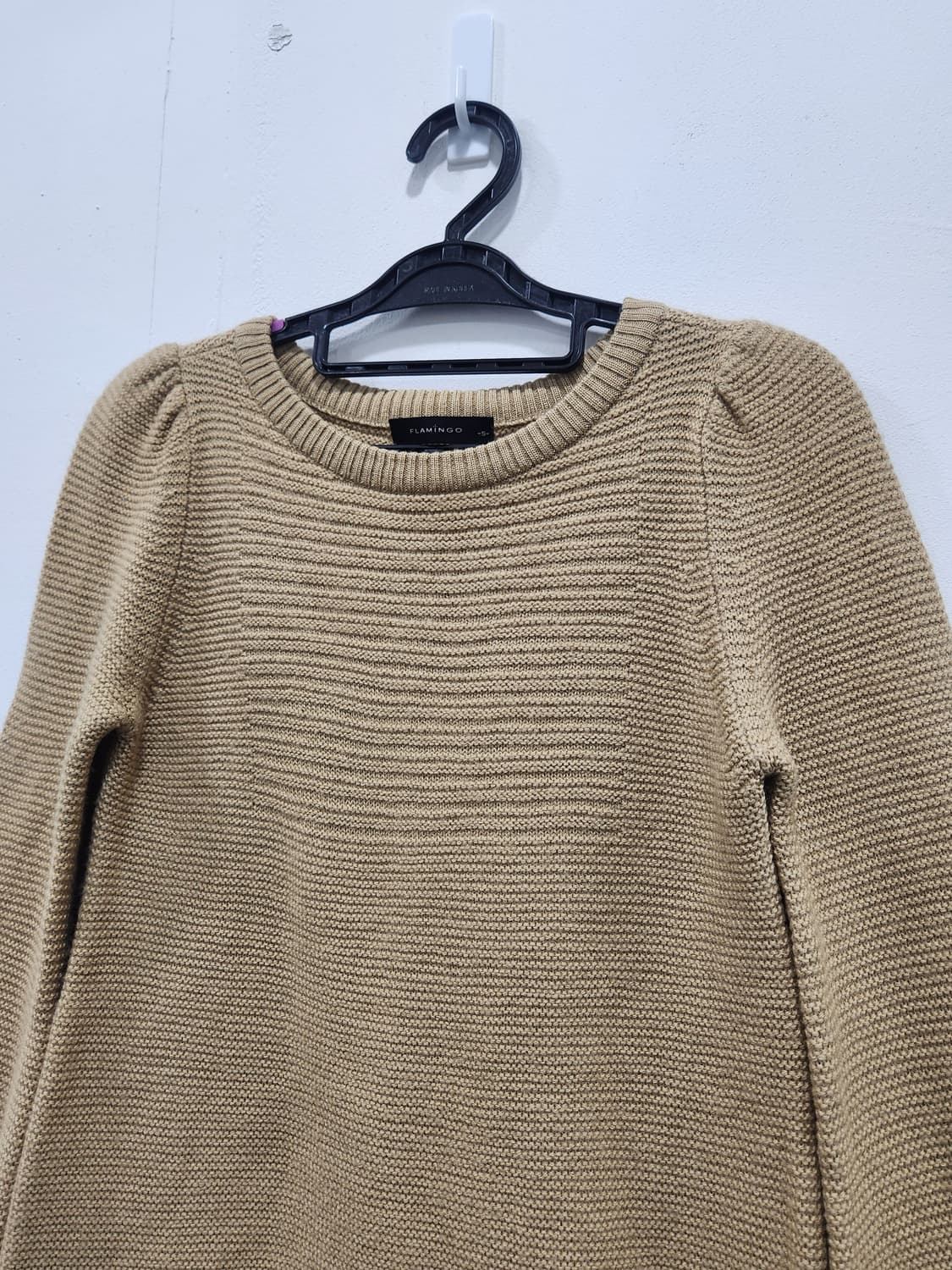 플라밍고 골지 니트 베이지 여성 90~95사이즈 상품이미지2