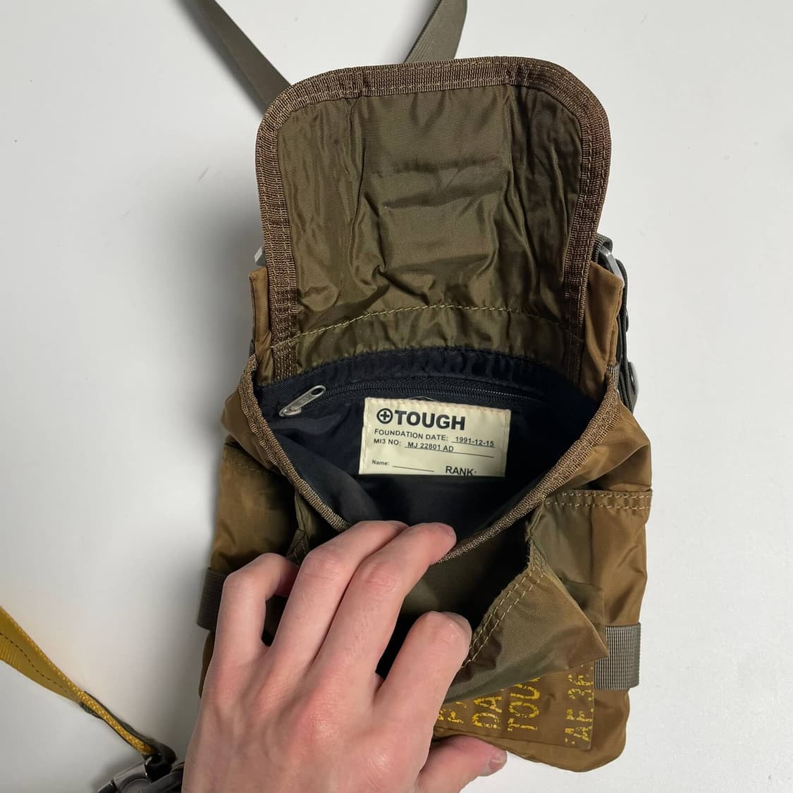 Tough jeansmith 엘로우 나일론 백 상품이미지9