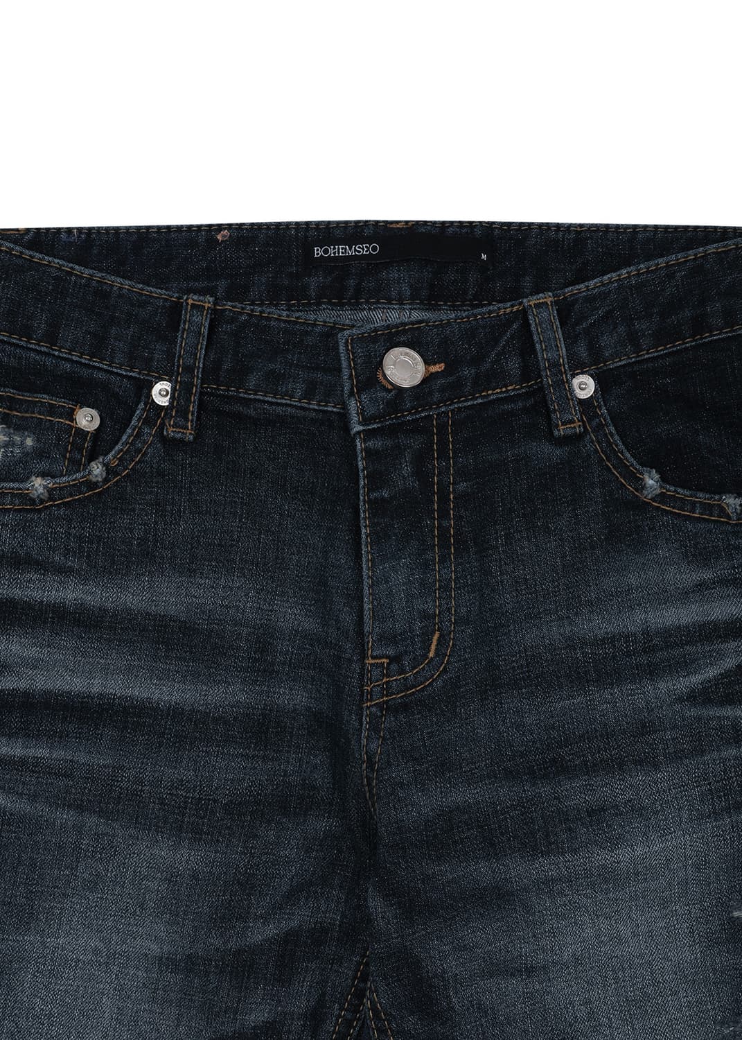 보헤미안서울 딥 블루 워싱 부츠컷 데님 상품이미지3