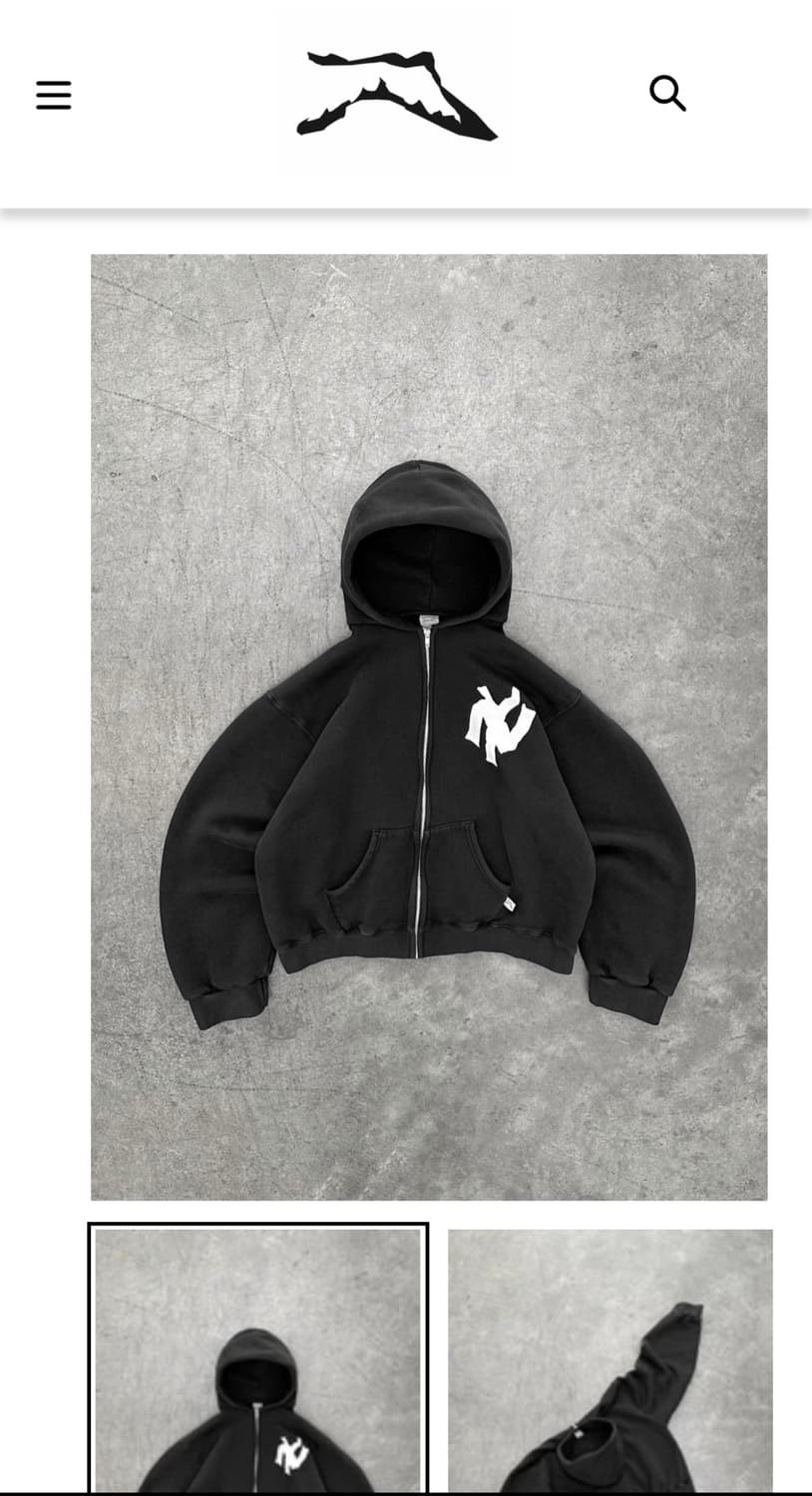 아킴보 클럽 양키스 누들 후드 집업 블랙 상품이미지6