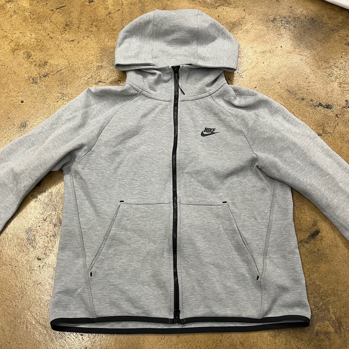 [정품/L] 나이키 테크 플리스 후드 집업 회색 b16 상품이미지3