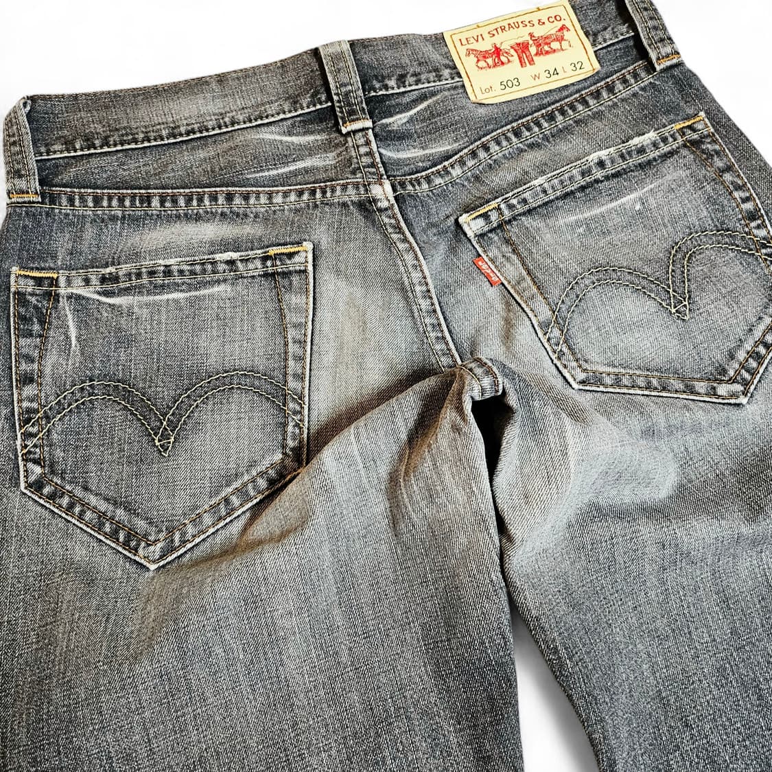 [34X32][리바이스]00's JPN 503유즈드페이드 릴렉스스트레이트 상품이미지5