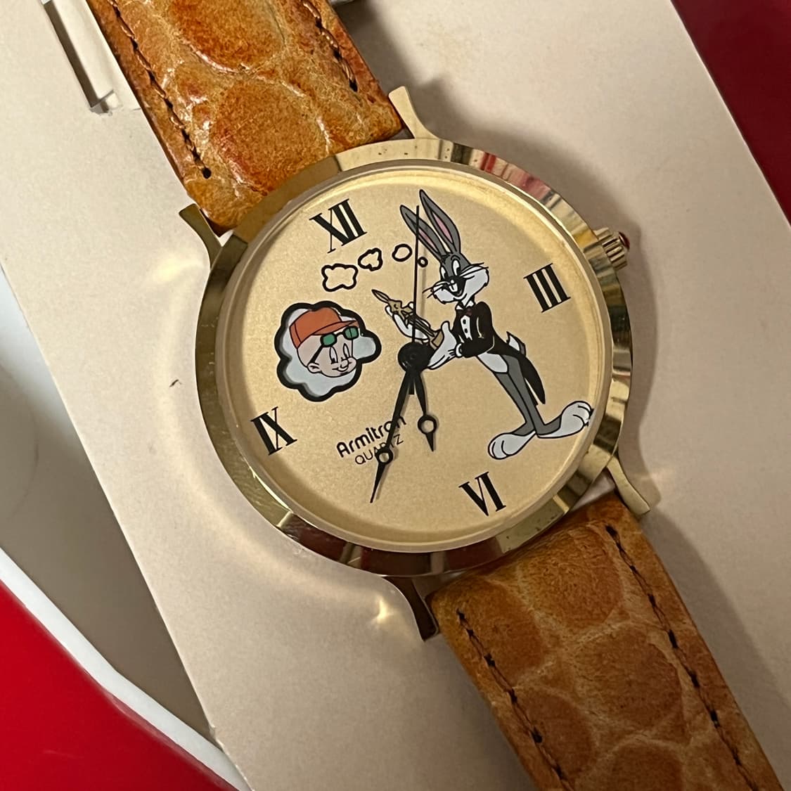 90s 초희귀 레트로 빈티지 루니툰즈 여성용 쿼츠 시계 벅스버니 상품이미지6