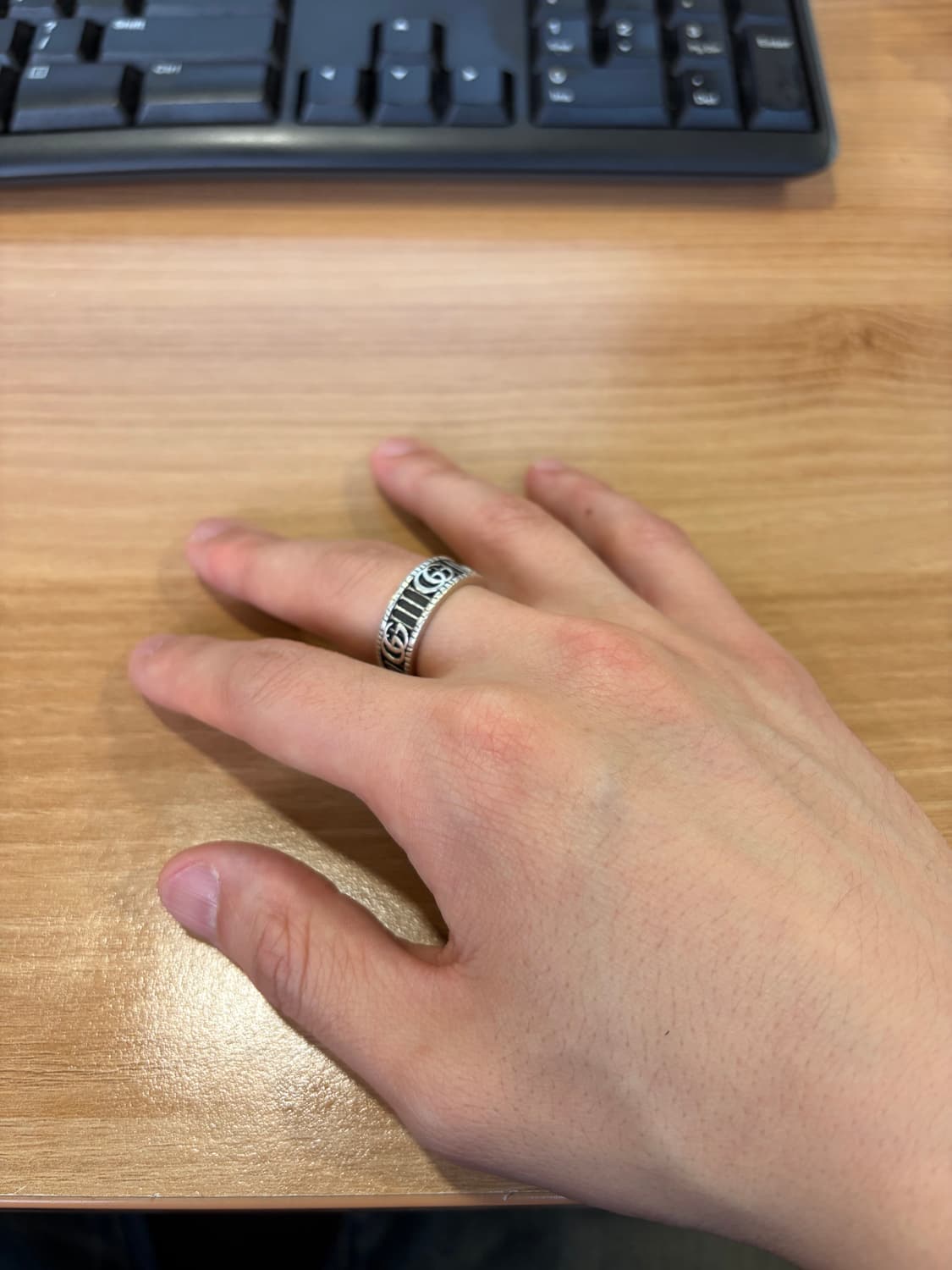 구찌 GG 마몽 더블 G 실버 반지 19호 상품이미지5