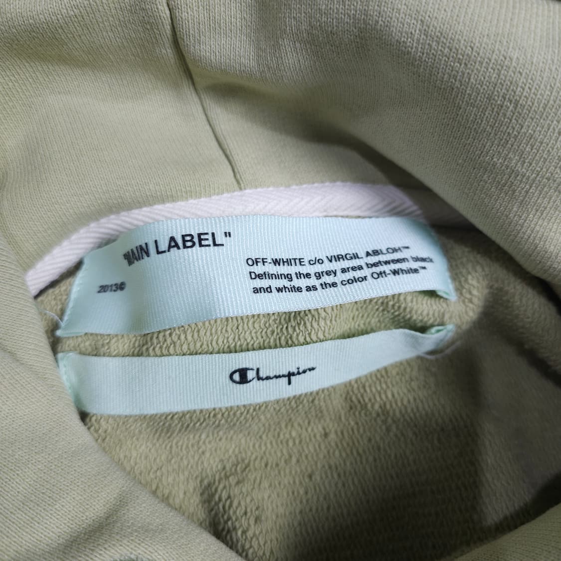 오프화이트x챔피온 후드티 XS 상품이미지6