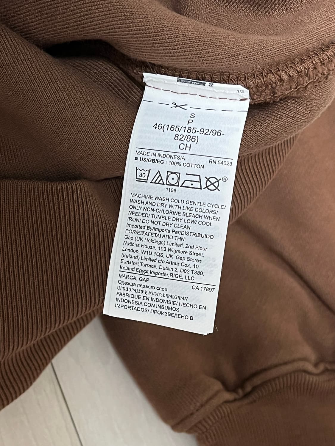 (S) 이지갭 퍼펙트 후드 브라운 상품이미지3