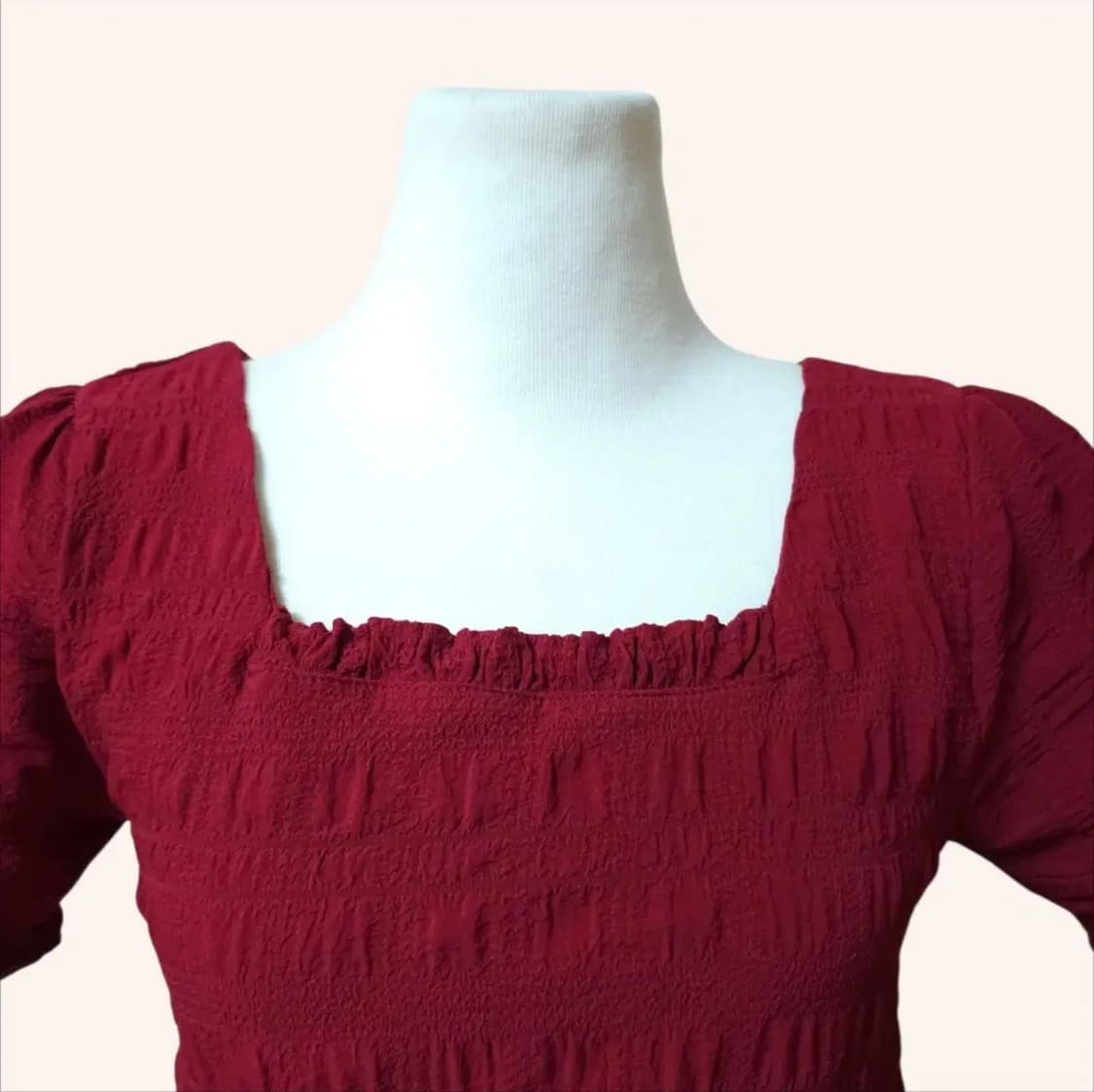 레드 반팔 크롭티 상품이미지2