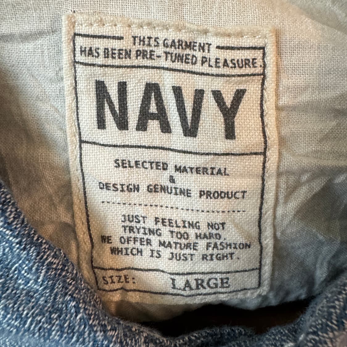 네이비 USN 샴브레이셔츠 M 상품이미지8