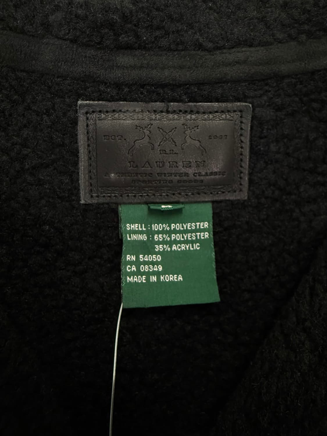 새상품 로렌 랄프로렌 비건 후드 무스탕 베스트 상품이미지4