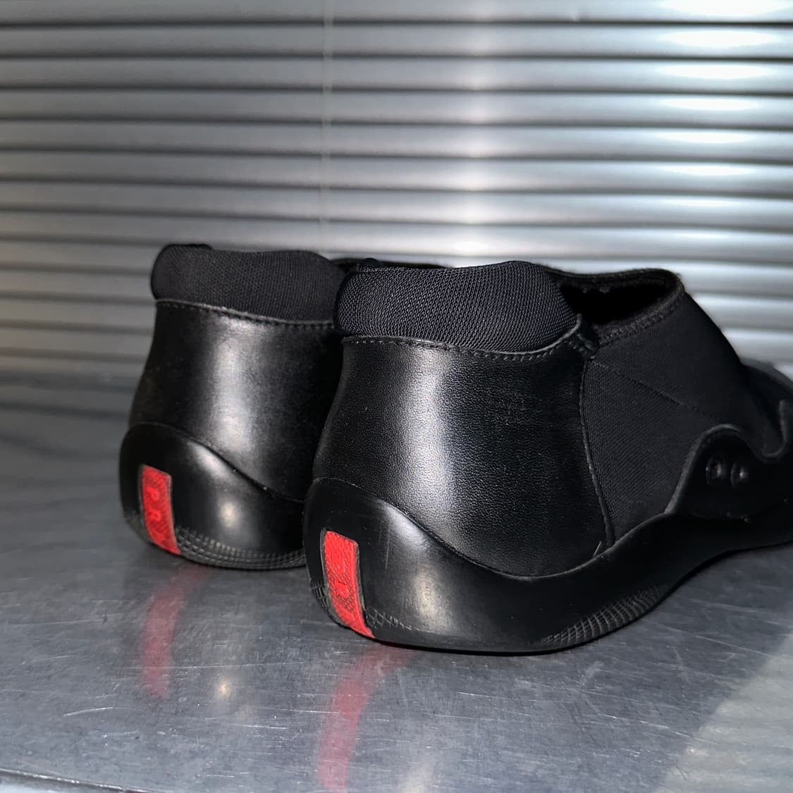 00s 빈티지 프라다 스포츠 가죽 스트레치 슬립온 상품이미지6