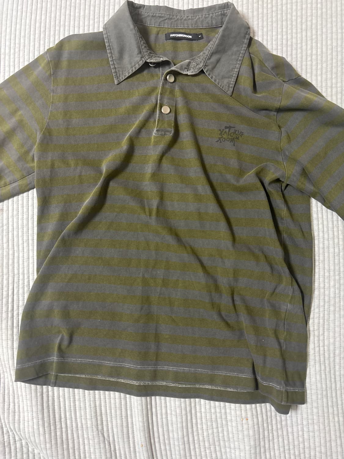 해칭룸 VTG Stripe Polo Tee Dyed Yellow 1 상품이미지2