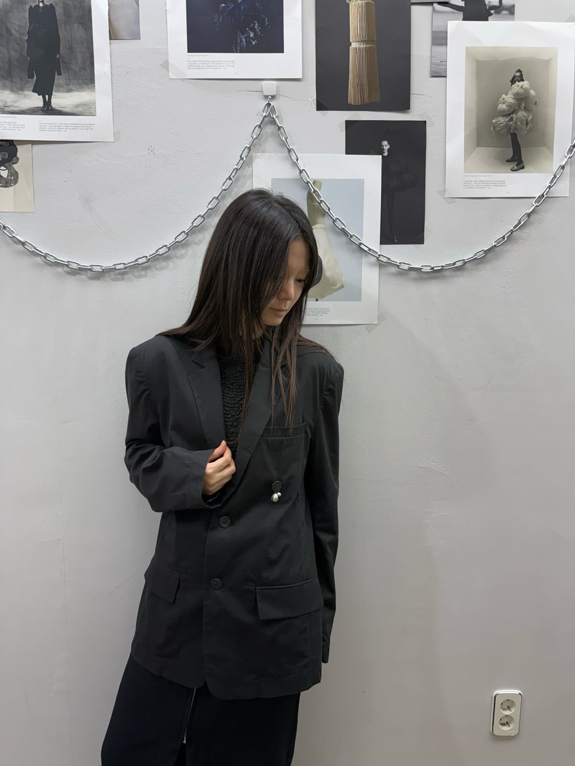 혜인서 블랙 시드 참 블레이저 상품이미지7
