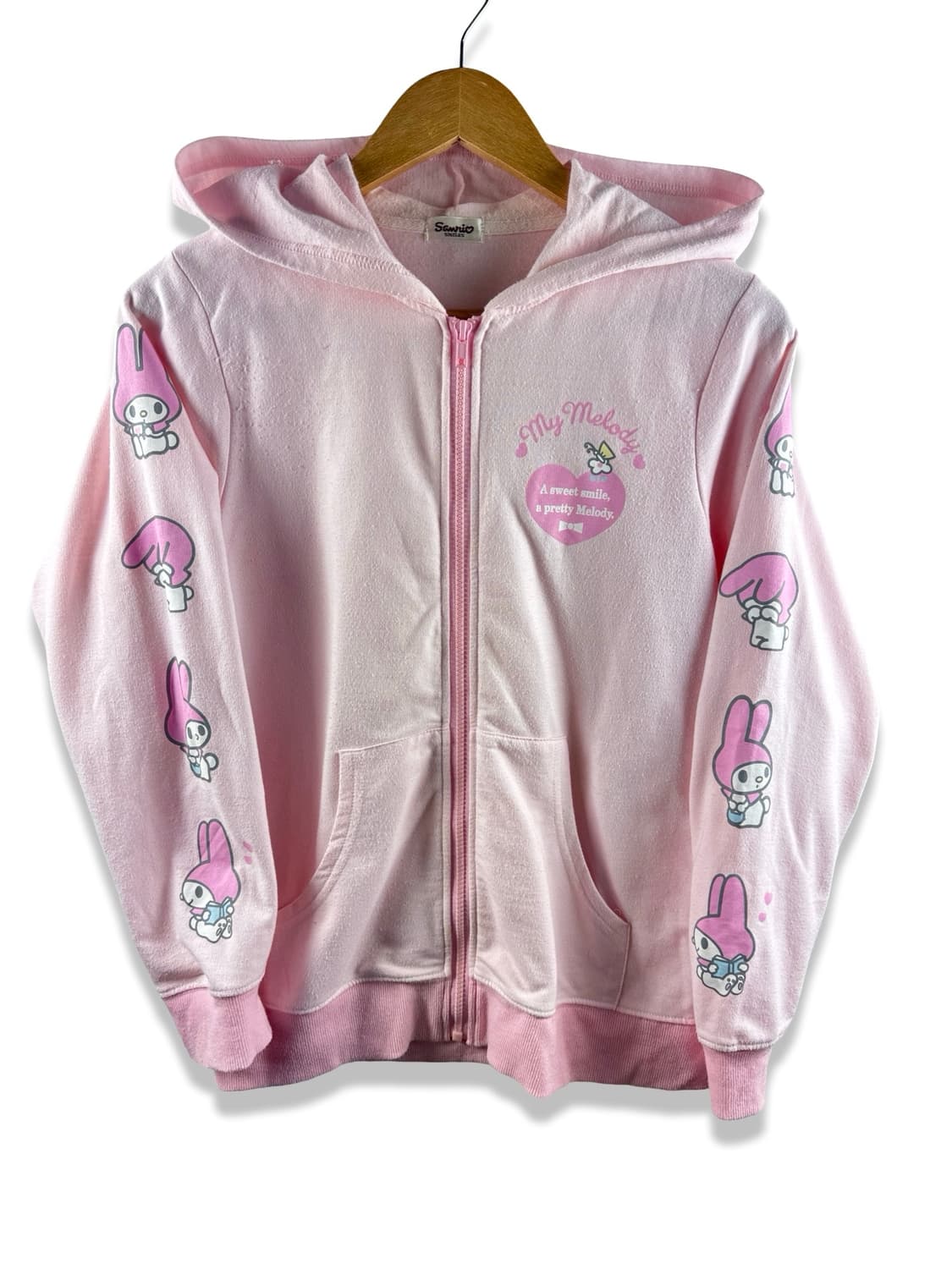 마이멜로디 사이드 프린팅 딸기우유 후드집업2530 상품이미지1