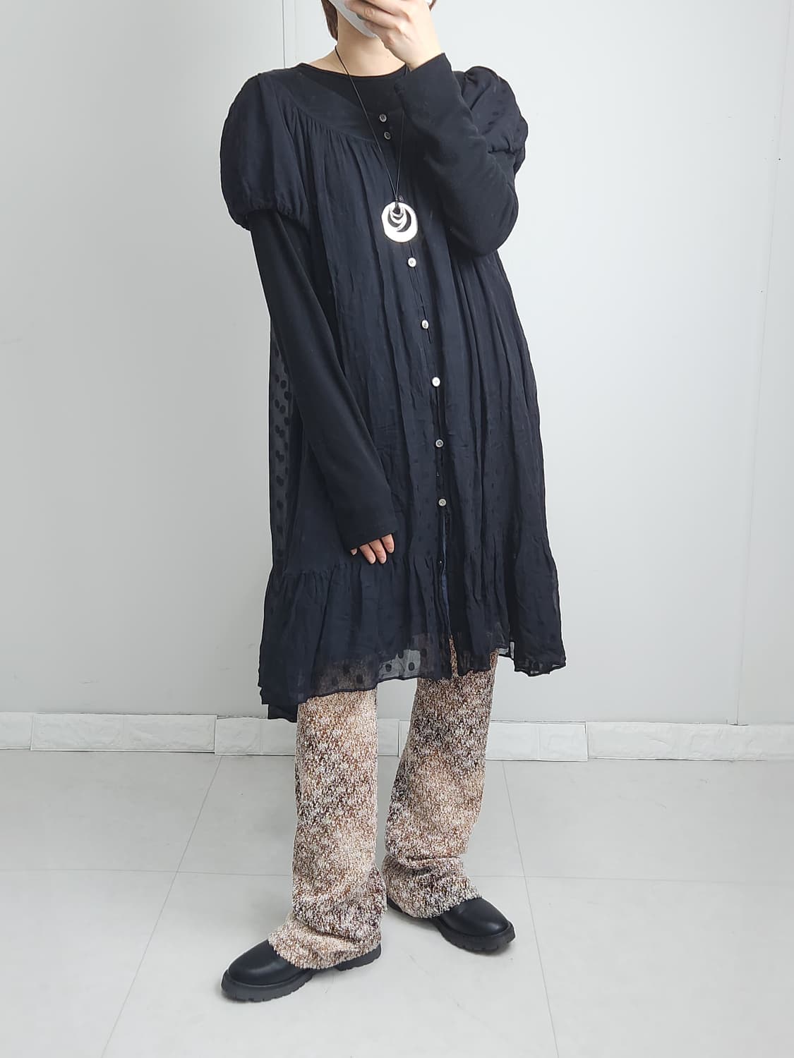 레이스 롱 레깅스 상품이미지5