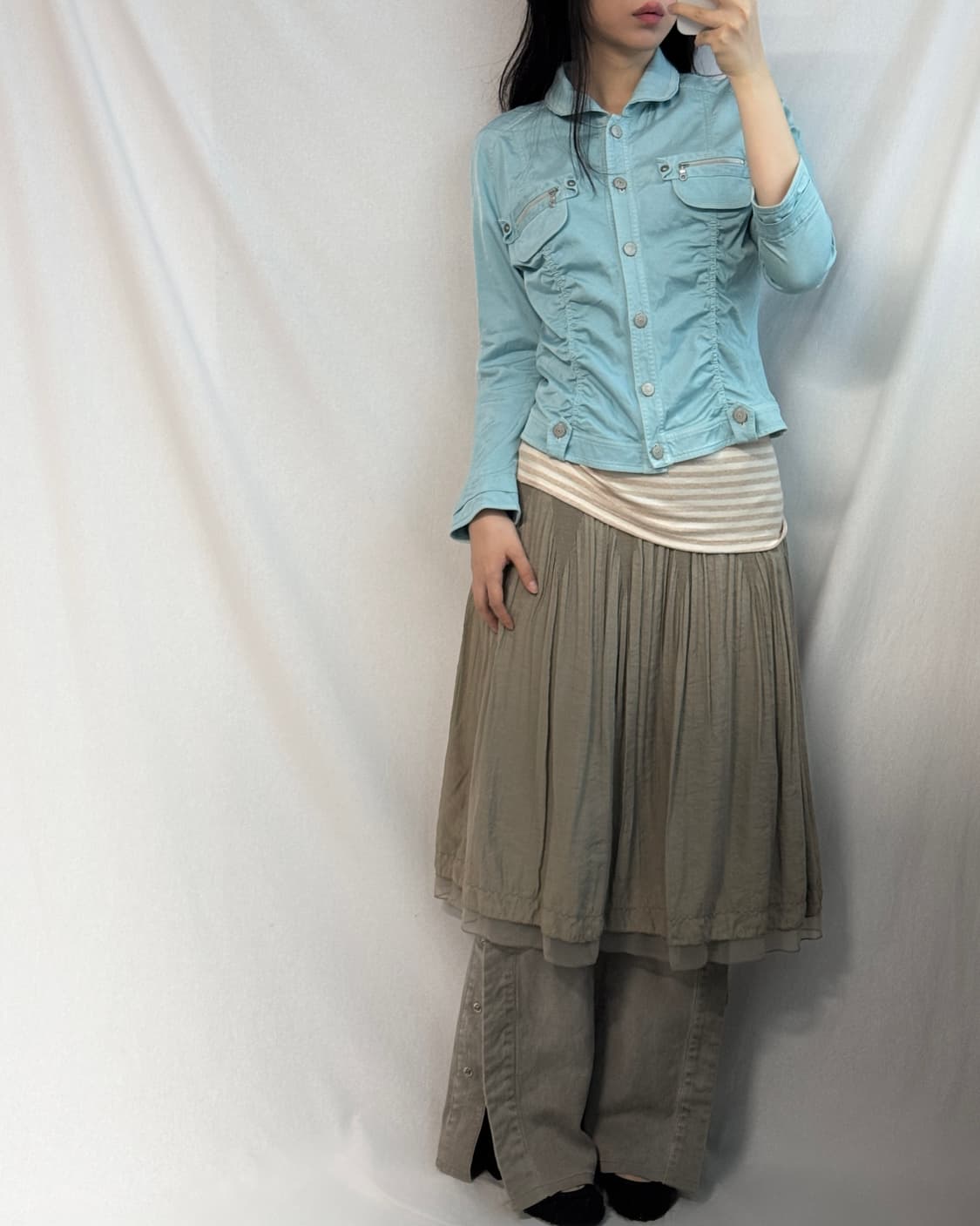 셔릉 버튼 자켓 상품이미지5