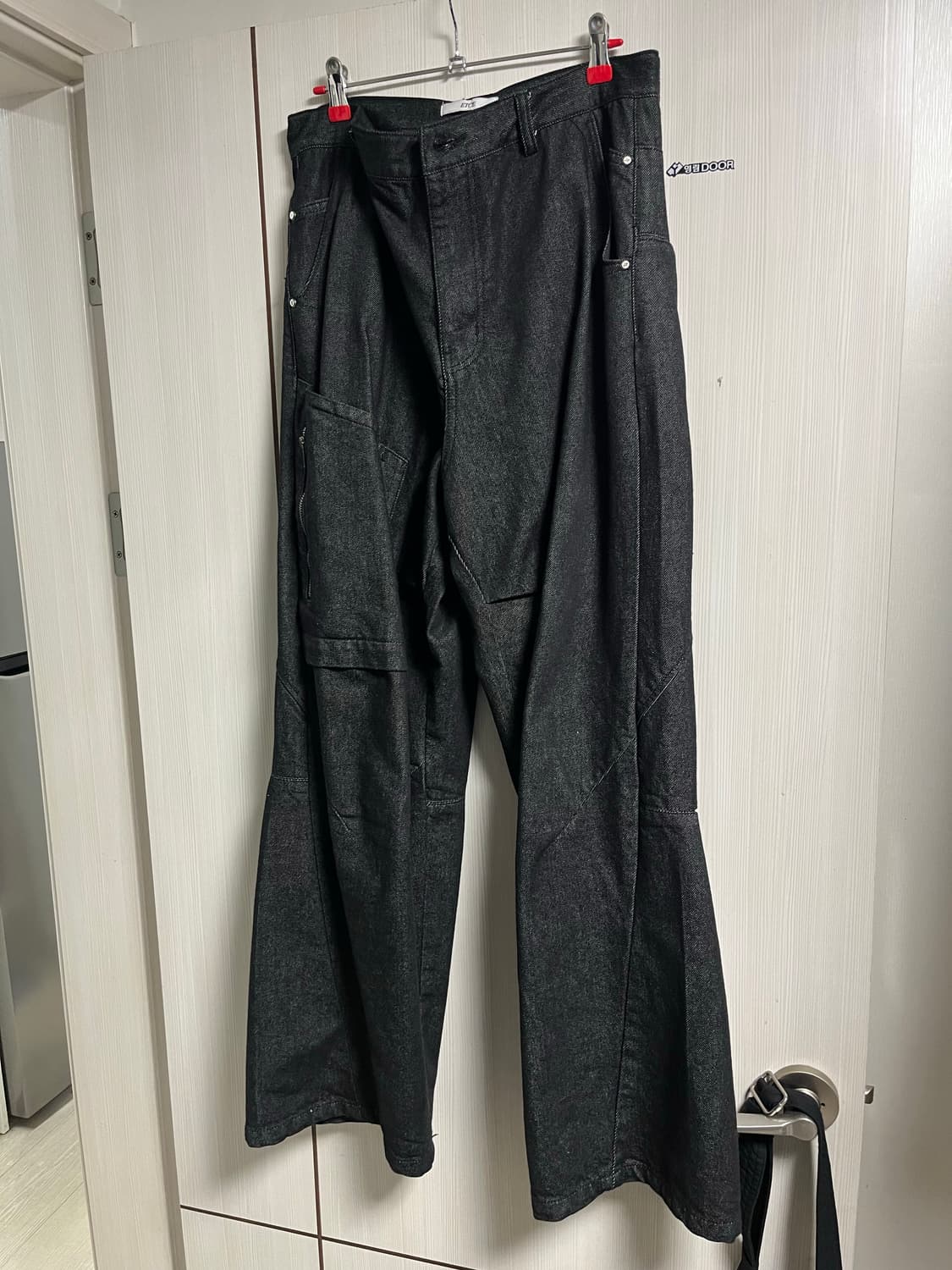 ETCE 사이드 포켓 데님 팬츠 블랙 L 1회착 상품이미지4