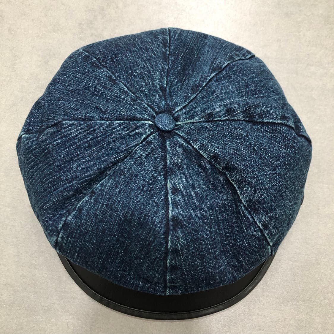 rrl 더블알엘 인디고 데님 레더 가죽 모자 뉴스보이캡 L 상품이미지3