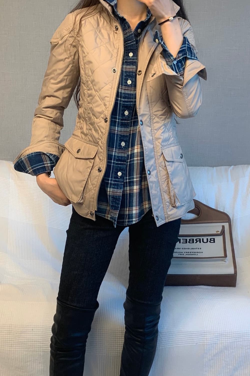 폴로 랄프로렌 여성 퀼팅 자켓 S (국내매장구입) 상품이미지5