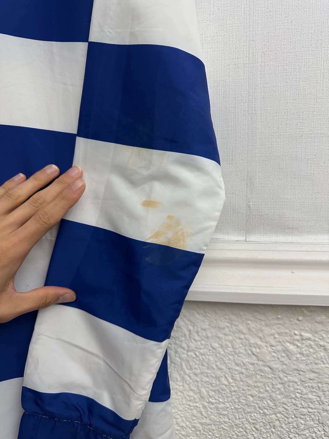 Adidas 블루 스트라이프 롱 후드 집업 상품이미지10