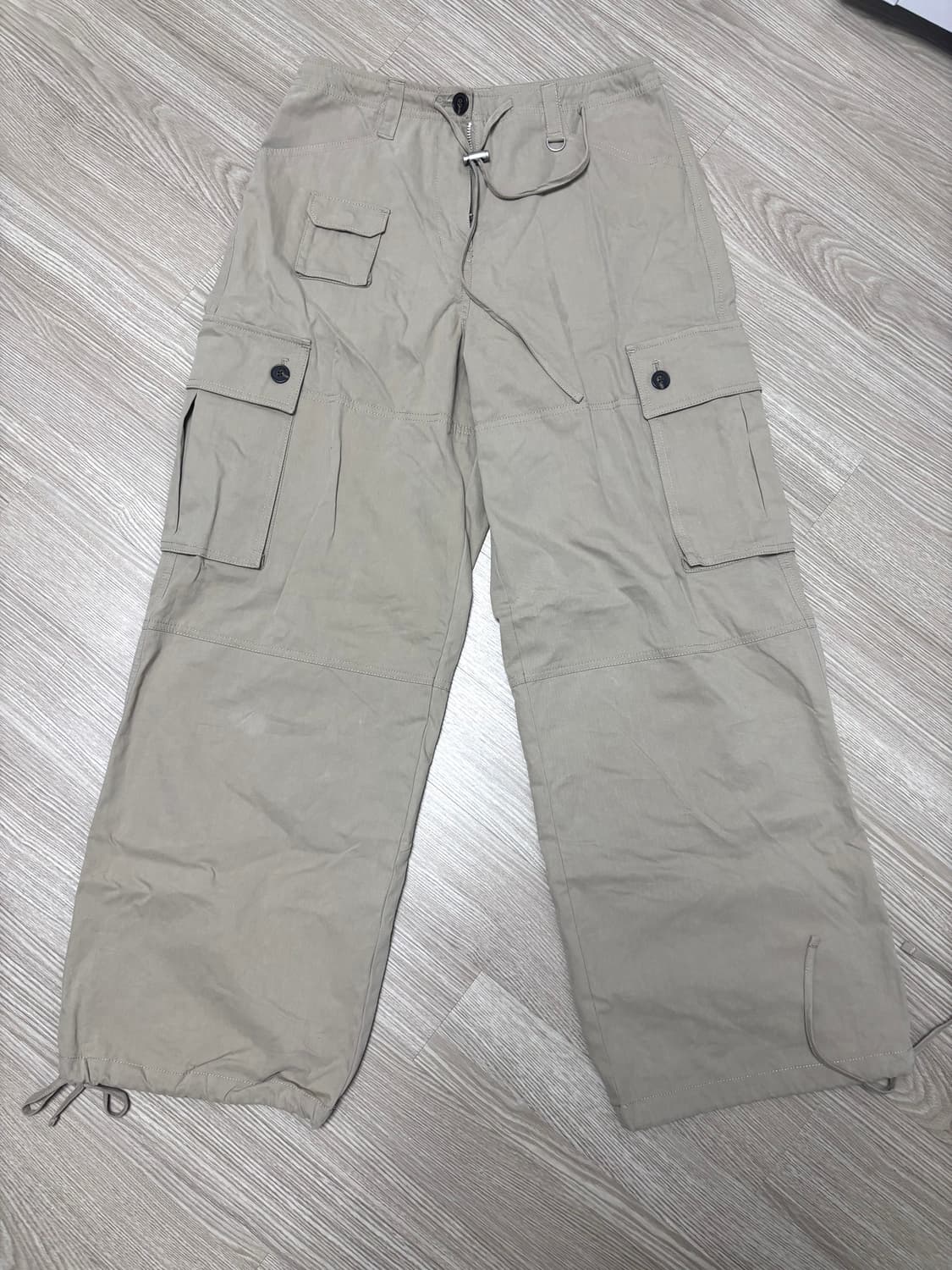 새상품)Superdry W CARGO WIDE PANTS D/BEIGE  상품이미지1