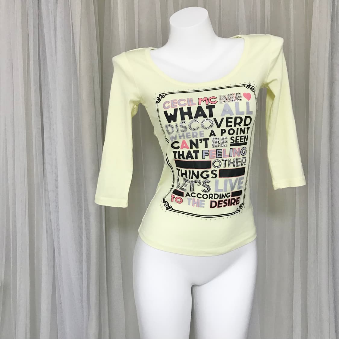 세실맥비 갸루 큐빅 프린팅탑 y2k 헤이세이 상품이미지1