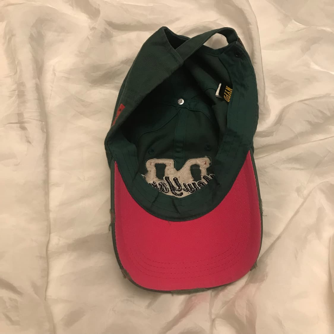 Vintage 갸루 핑크 Y2k 데미지 cap 상품이미지3
