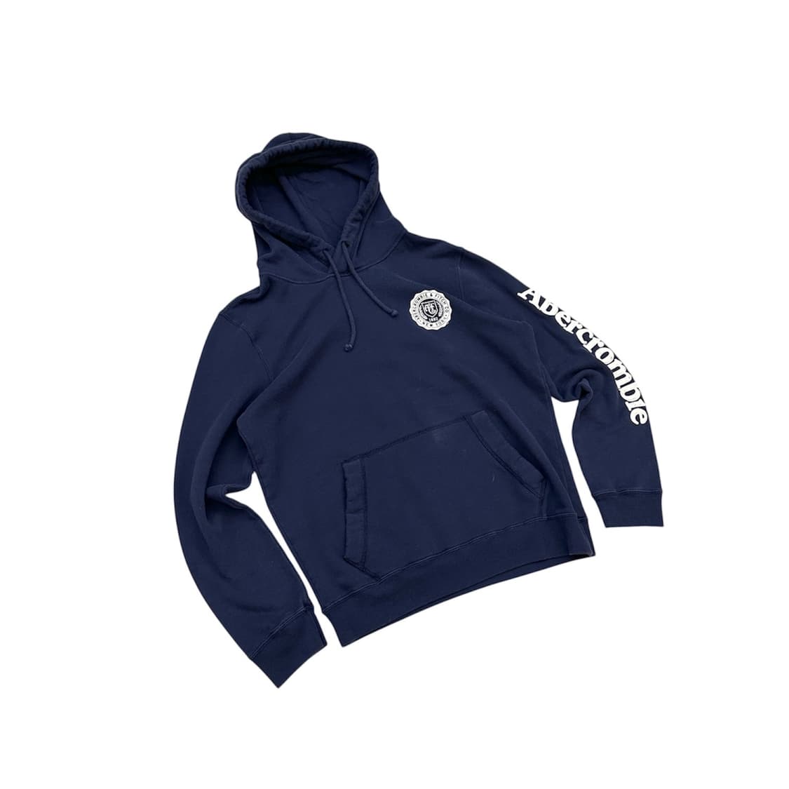 아베크롬비 사이드 로고 후드티 네이비 상품이미지1