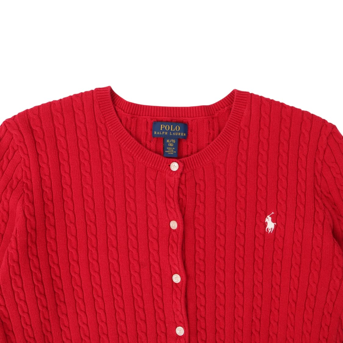 폴로 랄프로렌 레드 케이블 니트 가디건 상품이미지2