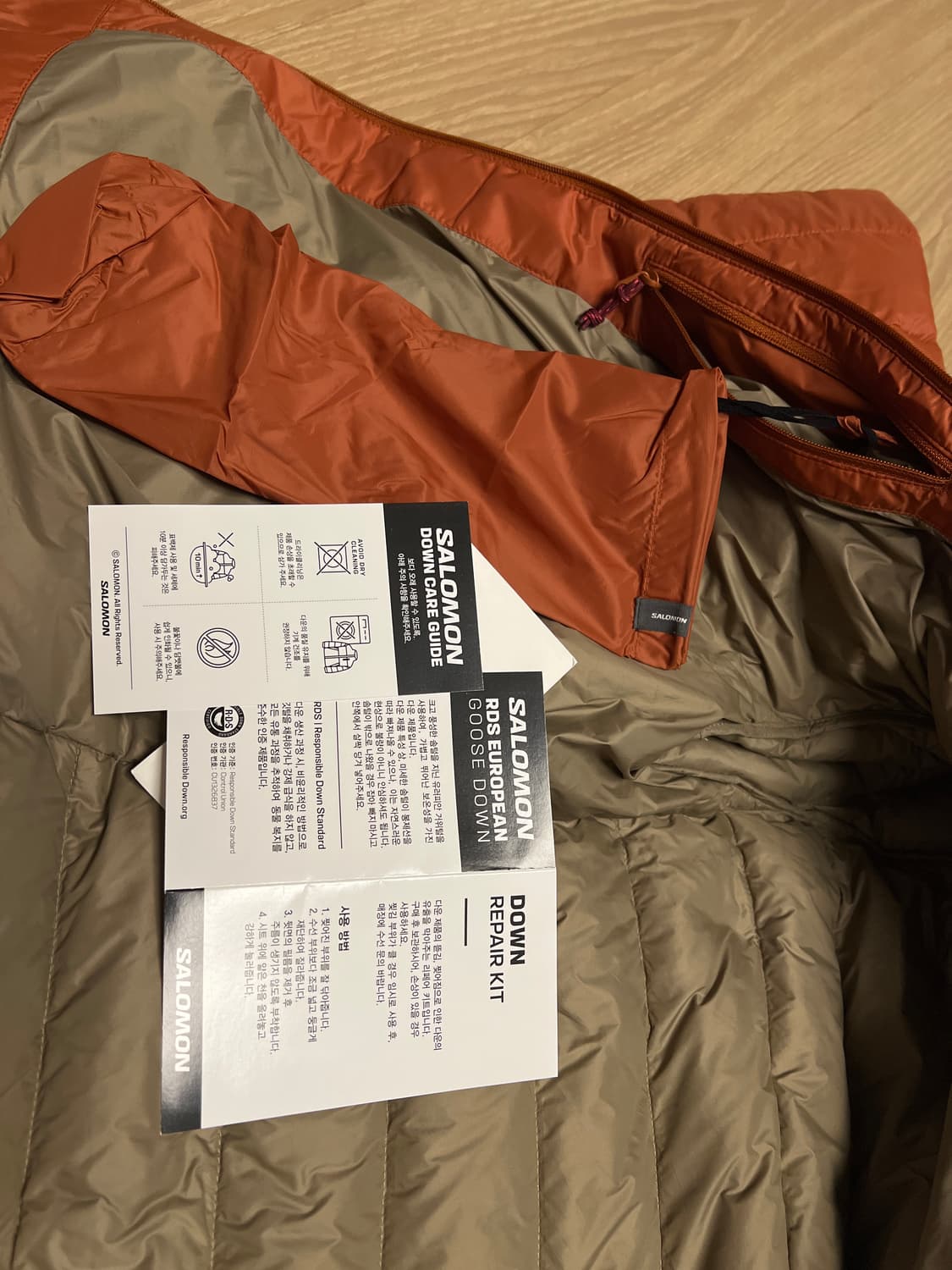 살로몬 엑스 퓨즈 후디드 다운 자켓 어텀 여성용 M사이즈 상품이미지9