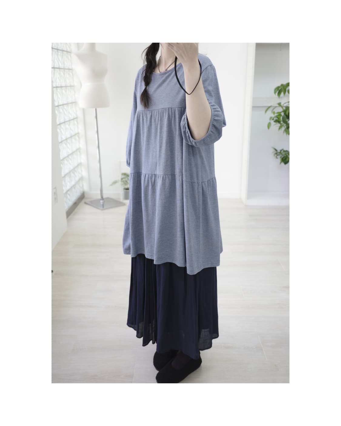 Mute blue sleeve tee 상품이미지2