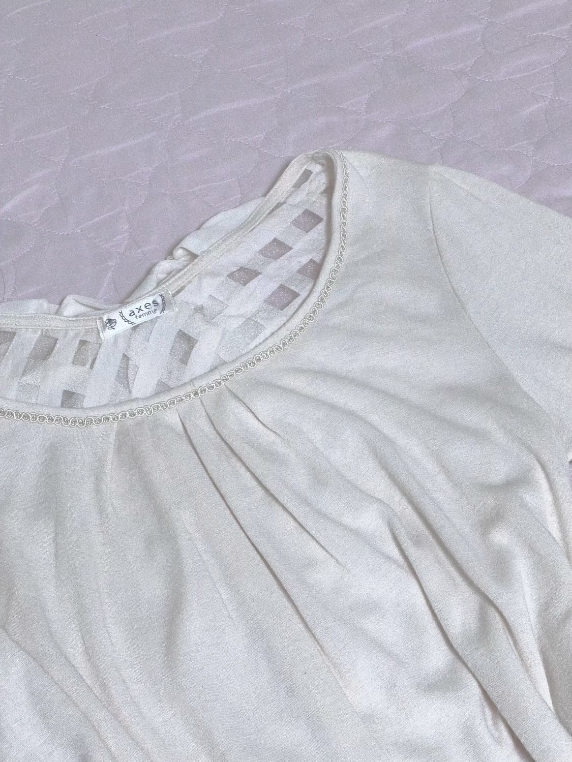 Axes Femme 엑시즈팜 레이스 리본 T 페어리달천모리라떼갸루히메갸루 상품이미지3