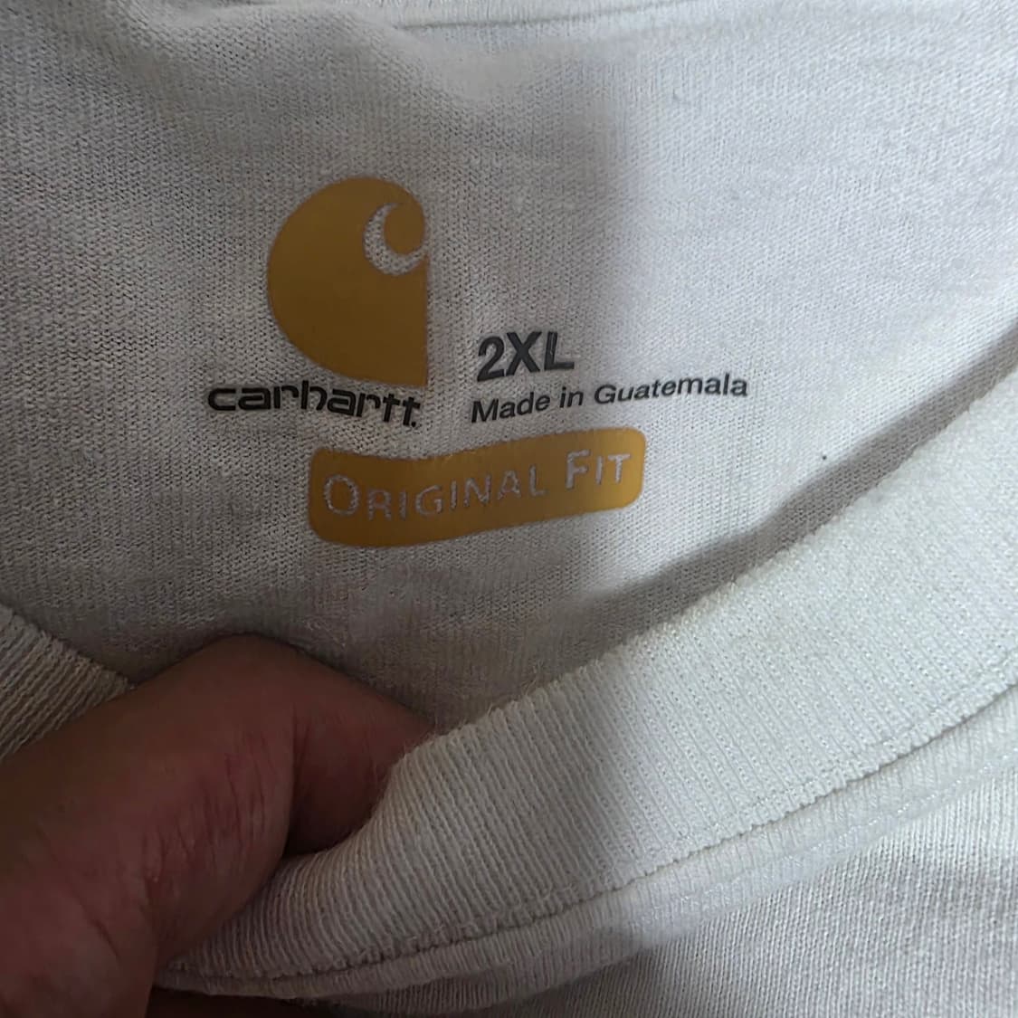 칼하트 화이트 오버핏 롱슬리브 (2XL) 상품이미지2