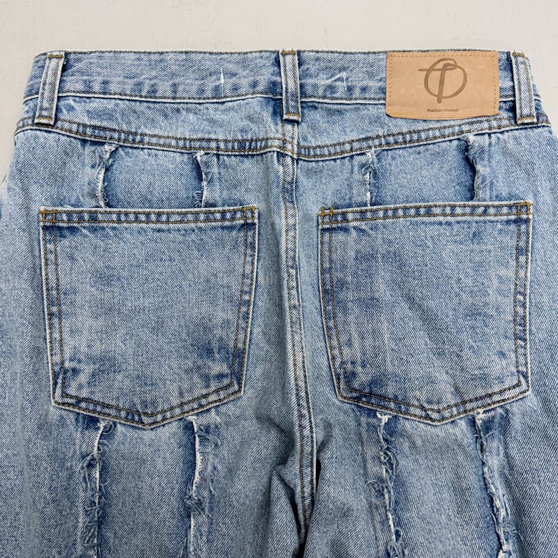 더오픈프로덕트 디스트레스드 와이드 데님팬츠 상품이미지7